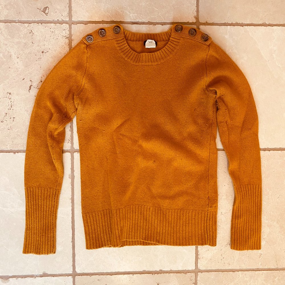 J. Crew Gold Button Sweater